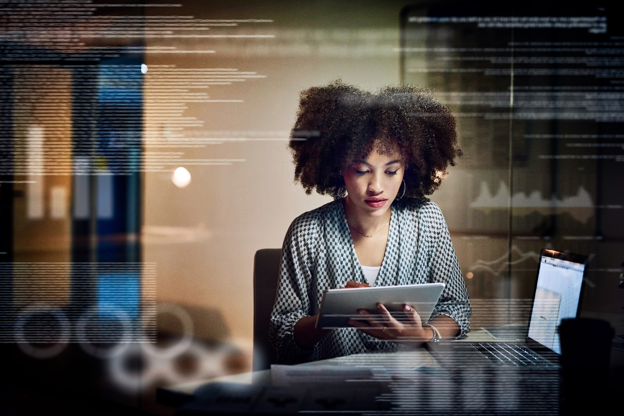 Woman Writing Computer Code