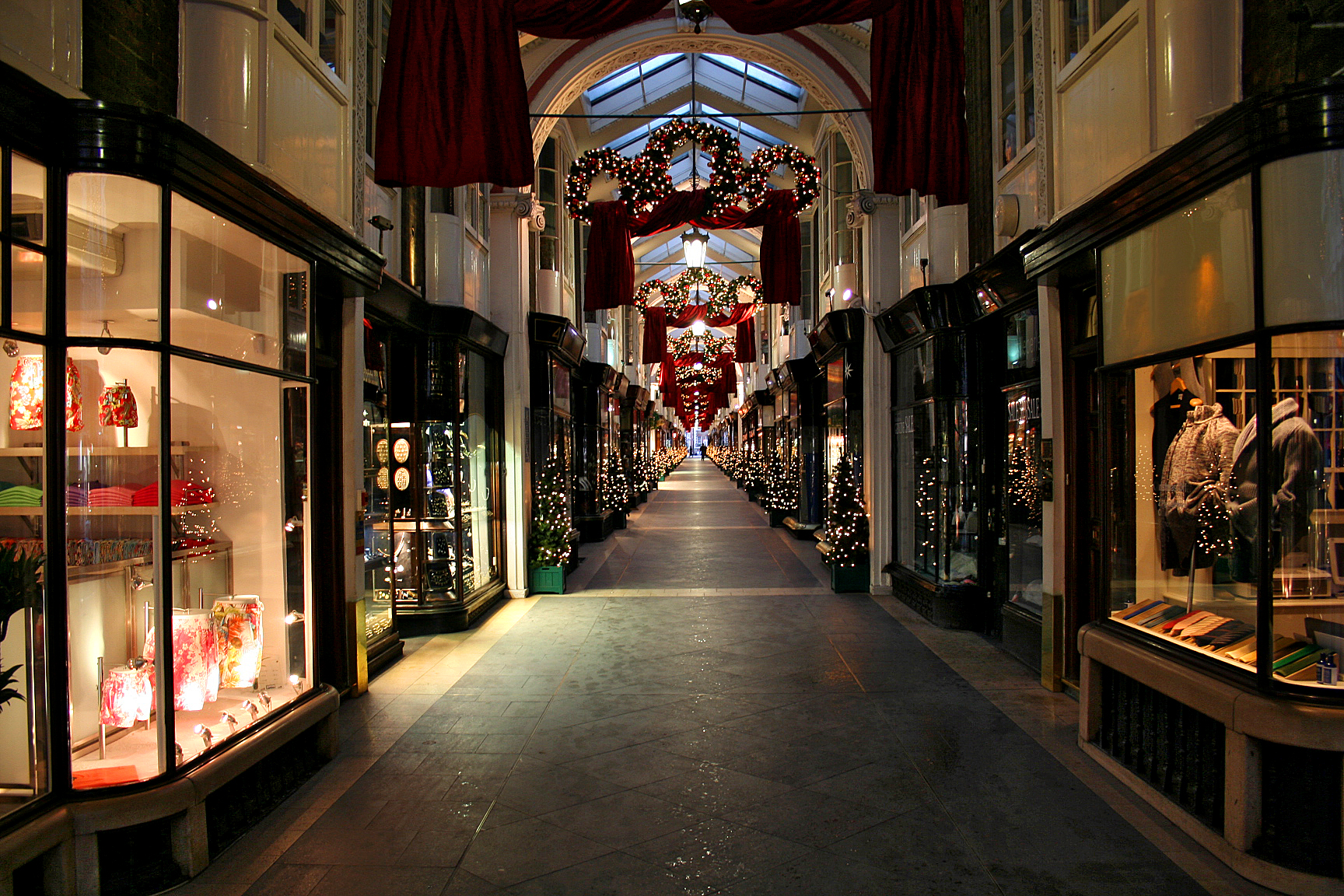 Empty Christmas Mall