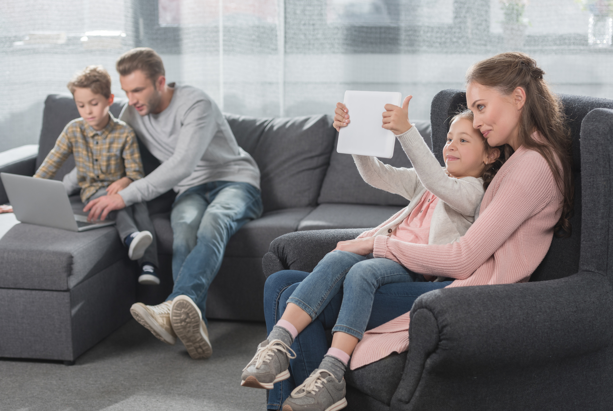 Family on Multiple Devices